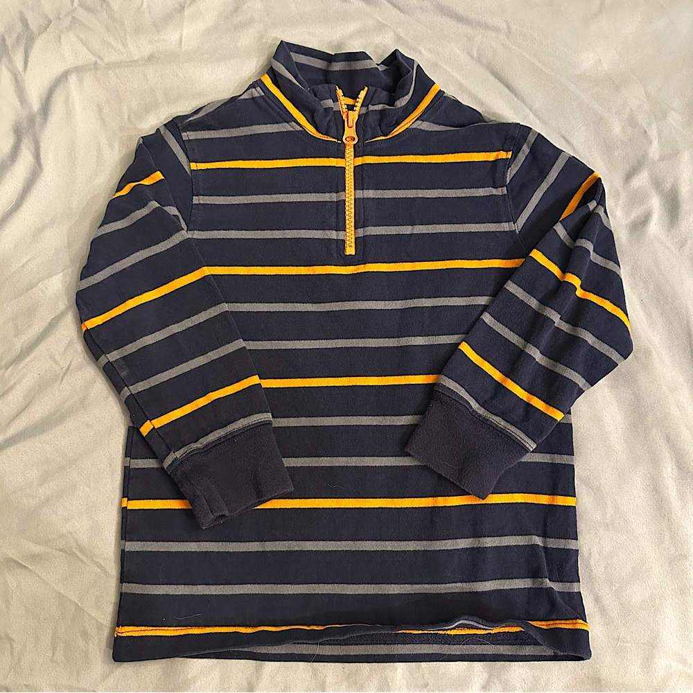 The Children’s Place - Quarter Zip Long Sleeve - Navy & Orange - Sz: 3T